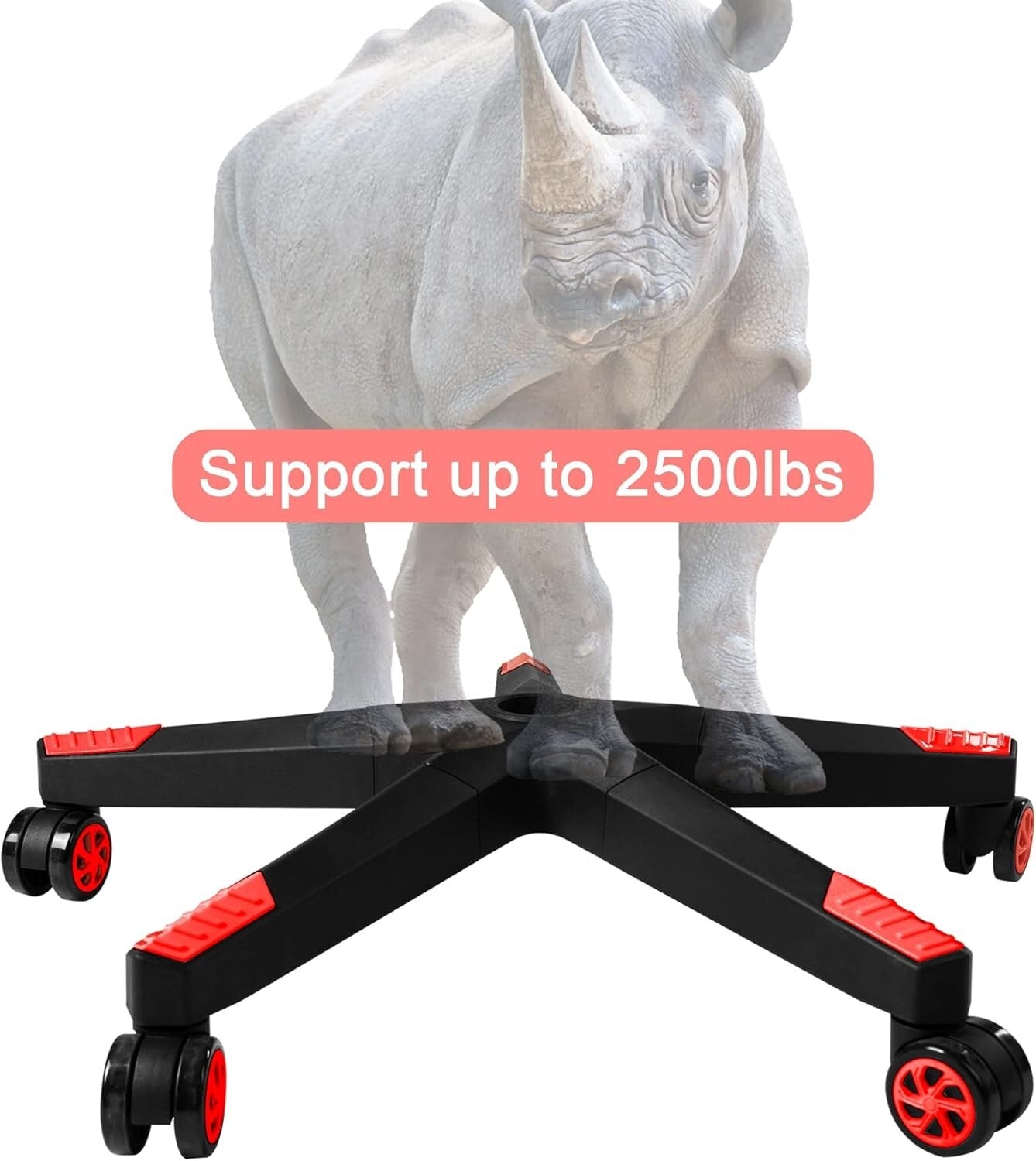 5 Swivel Casters Nylon Chair Base - Universal Fit for Gaming & Office Chairs