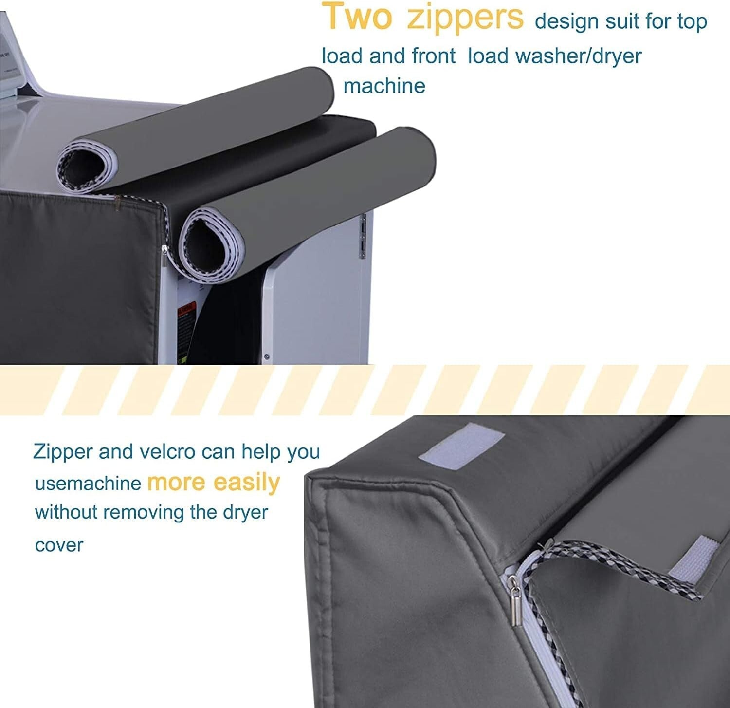 Adjustable Dustproof Washing Machine Covers – Waterproof & Easy Access Designs