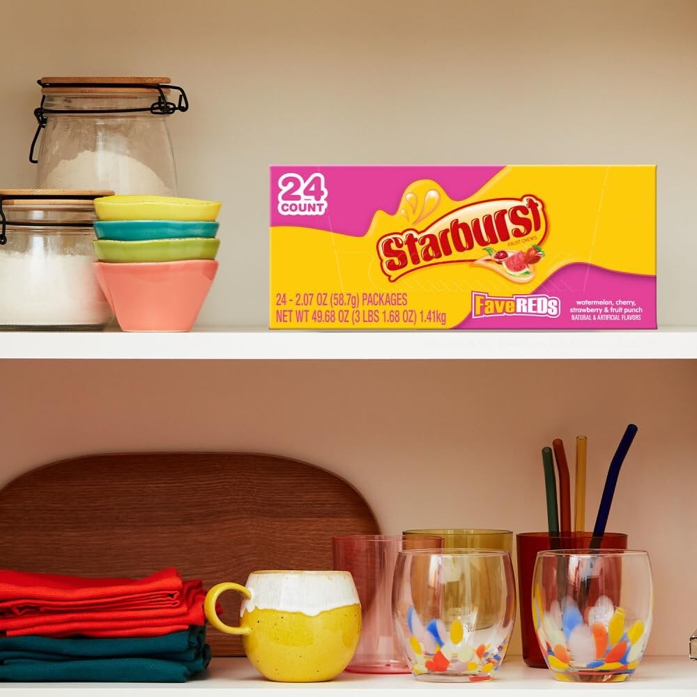 Bulk Pack FaveREDS Chewy Candy - Perfect Party and Sharing Delight, 24 Packs