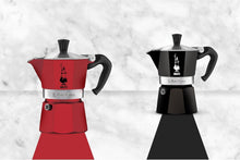 Load image into Gallery viewer, Authentic Italian 6-Cup Moka Express Coffee Maker in Elegant Red Aluminum