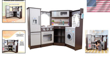 Load image into Gallery viewer, Ultimate Interactive Corner Kitchen Set with Fabric Curtains &amp; Play Phone
