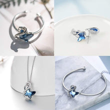 Load image into Gallery viewer, Hypoallergenic Silver Butterfly Bracelet with Crystals - Elegant Women’s Jewelry
