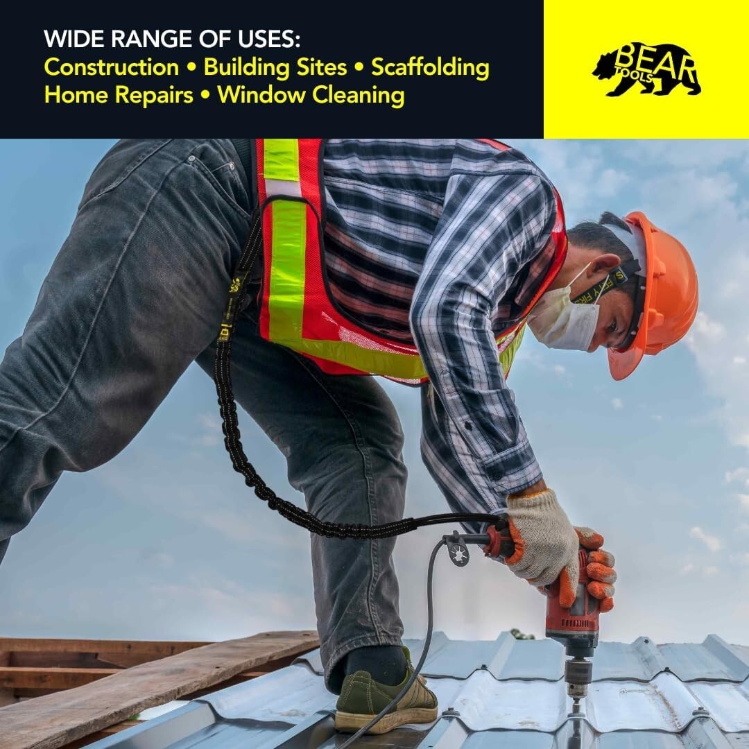 Durable Tool Safety Lanyard 50-Pack with Reflective Stitching & Carabiner