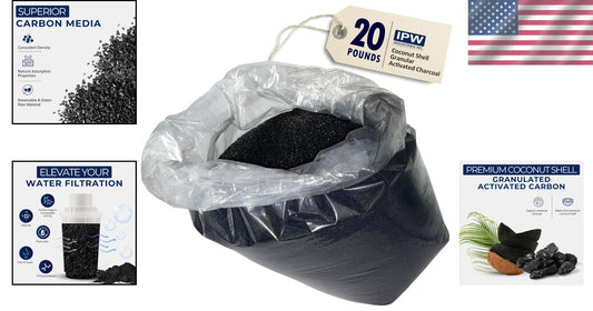 Bulk Coconut Shell Activated Carbon - 20lbs NSF Certified Water Filter Media