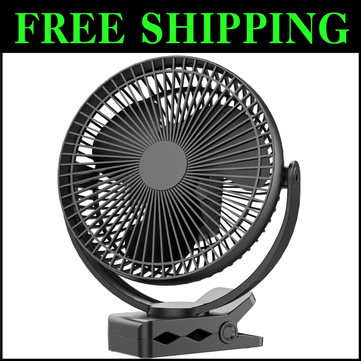 Compact 8-Inch Clip-On Fan with 360-Degree Rotation - Ultimate Portability