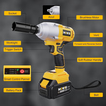 Load image into Gallery viewer, Versatile Electric Impact Wrench with LED Light and Tool Box - 1/2 inch Drive