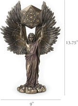 Load image into Gallery viewer, Unique Metatron Angel and Sacred Geometry Cube Statue - 2.5 lbs of Brilliance