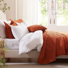 Load image into Gallery viewer, Geometric King Quilt Set - Lightweight 3 Piece Coverlet with Shams, 98''x106''
