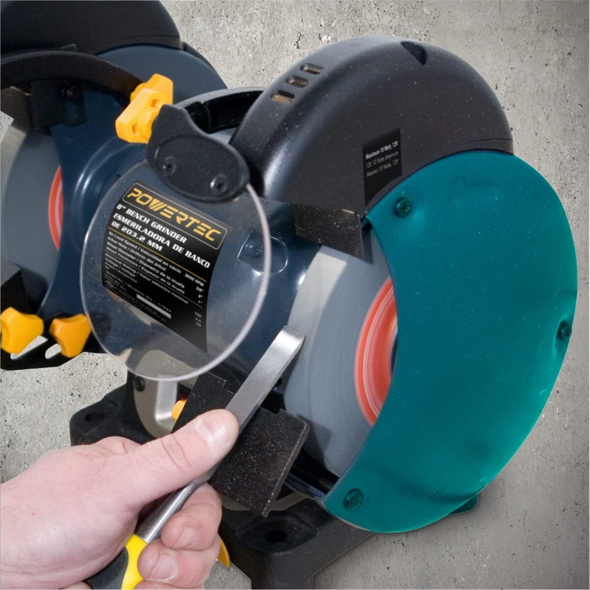 8" Fine Grit Aluminum Oxide Grinding Wheel - Ideal for Bench & Pedestal Grinders