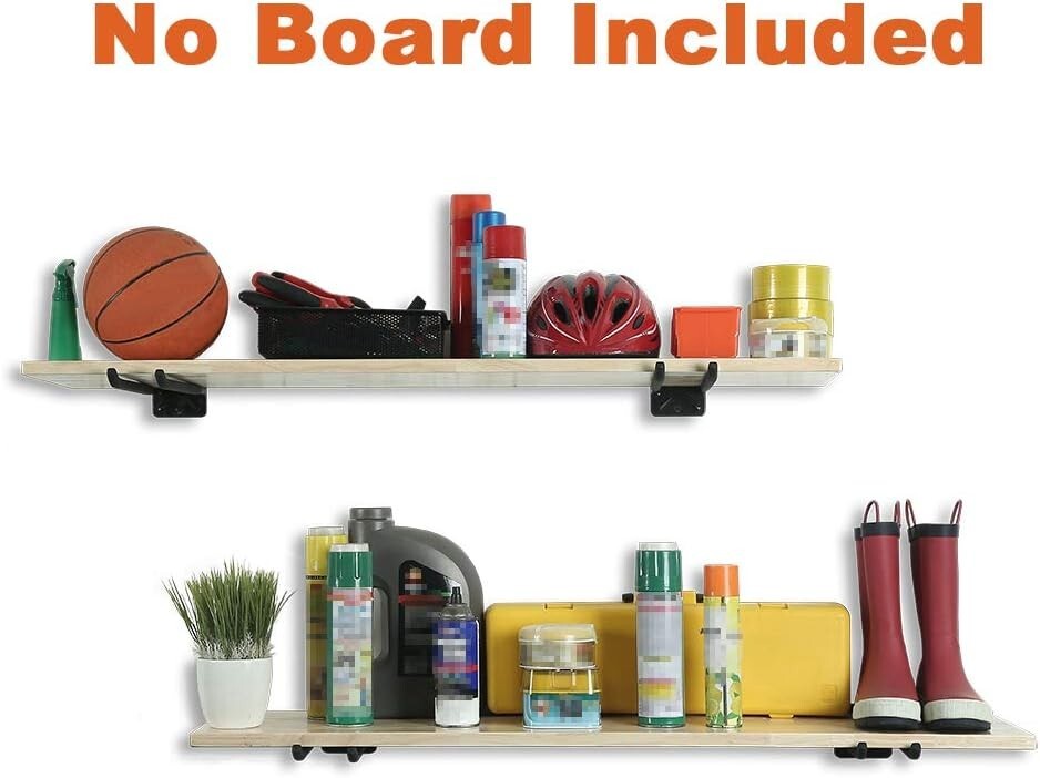 Durable Wall-Mounted Garage Hooks - Set of 4 Heavy Duty 12.4 Inch Organizers