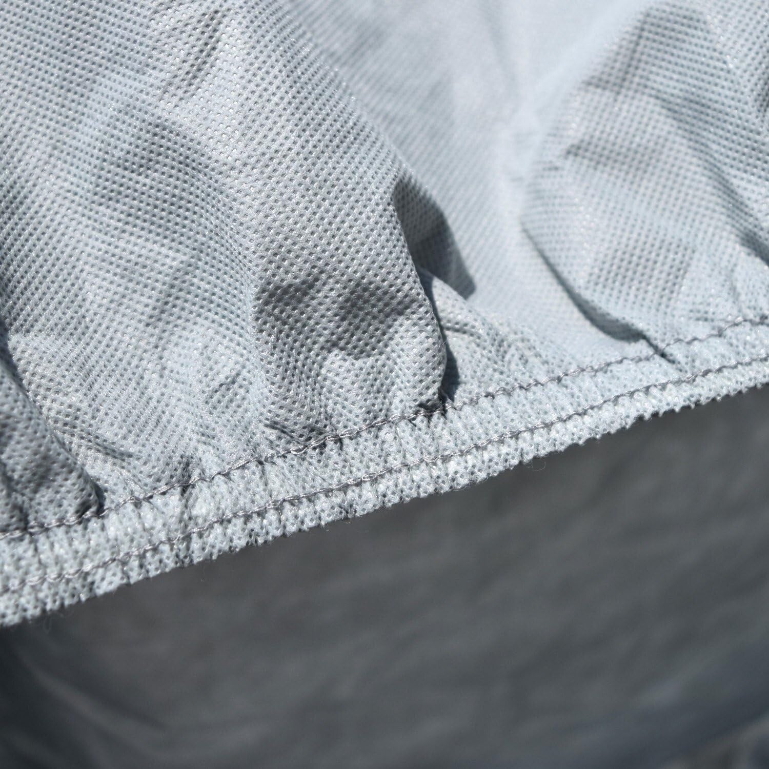 Durable Gray Car Cover: 3-Layer Protection Against Dust, Water & UV - Fits 13'1"