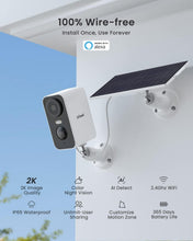 Load image into Gallery viewer, 2K Wireless Solar Security Camera with Color Night Vision &amp; Motion Alerts