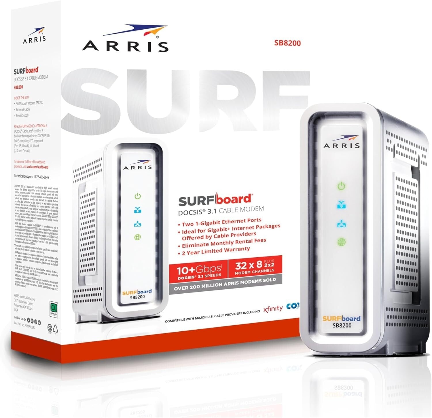 Efficient DOCSIS 3.1 Cable Modem with Live Support - Compatible with Major ISPs