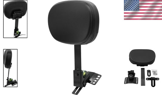 Adjustable Plug-in Gloss Black Backrest Kit for Harley Electra Glide 1997-2023