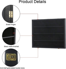 Load image into Gallery viewer, 2 Pack Lockable Acrylic Sports Card Display Case - Shatter-Proof Black Design