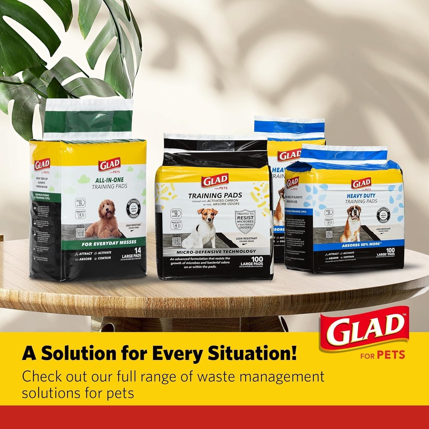 Odor Neutralizing Disposable Dog Pee Pads - 23" x 23" - Perfect for Training