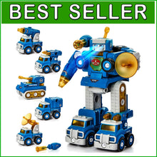 Load image into Gallery viewer, Transforming Robot Toy - 5 Take Apart Vehicles to Encourage Creativity in Kids