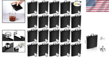 Load image into Gallery viewer, 20-Piece Matte Black Stainless Steel Hip Flask Set with Funnels - Leak Proof