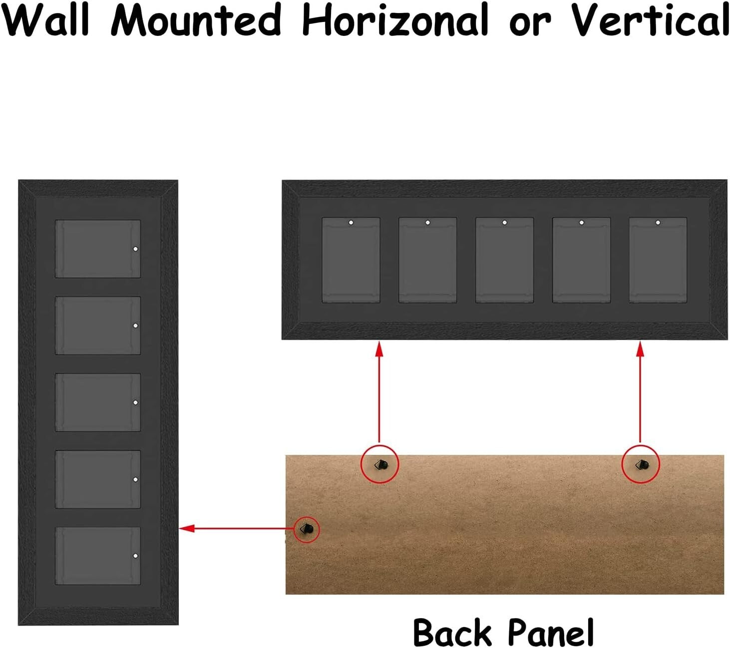 Elegant 6-Card Wall Frame for Trading Cards - Easy Assembly, No Tools Required