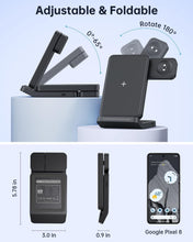 Load image into Gallery viewer, 3-in-1 Foldable Wireless Charger for Google Pixel Watch &amp; Phones - Fast Charging
