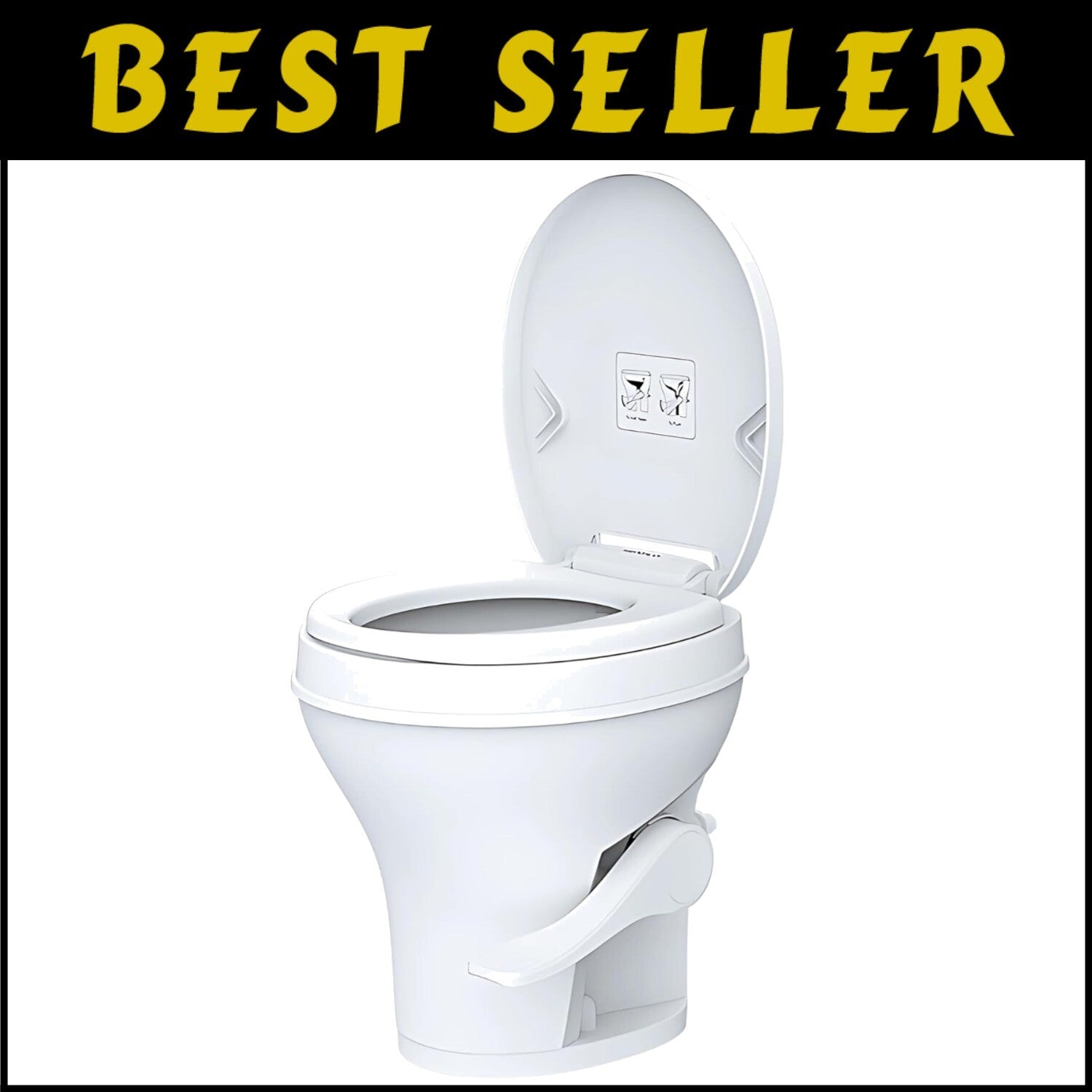Durable 18.5” Gravity Flush Toilet for RVs with Quick Installation Features