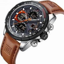 Load image into Gallery viewer, Luxury Men's Military Watch - Stylish, Water-Resistant &amp; Dual Display Function