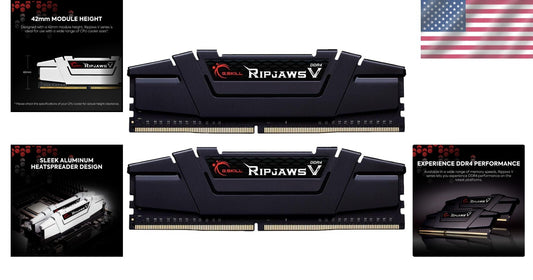 Ripjaws V 64GB DDR4 RAM - 2x32GB, 3200MT/s Performance - Intel & AMD Compatible