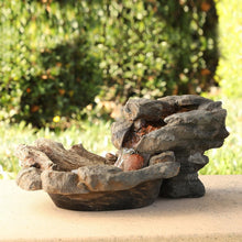 Load image into Gallery viewer, Relaxing 20" River Rock Tabletop Fountain with LED Lights for Outdoor Ambiance