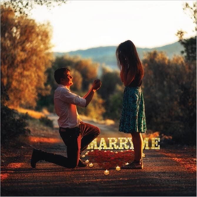 Complete Engagement Decor Kit with Red Carpet, Lights, and Romantic Flowers
