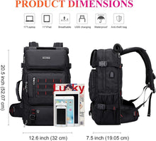 Load image into Gallery viewer, Premium Black Nylon Convertible Backpack with Shoe Compartment for Travelers