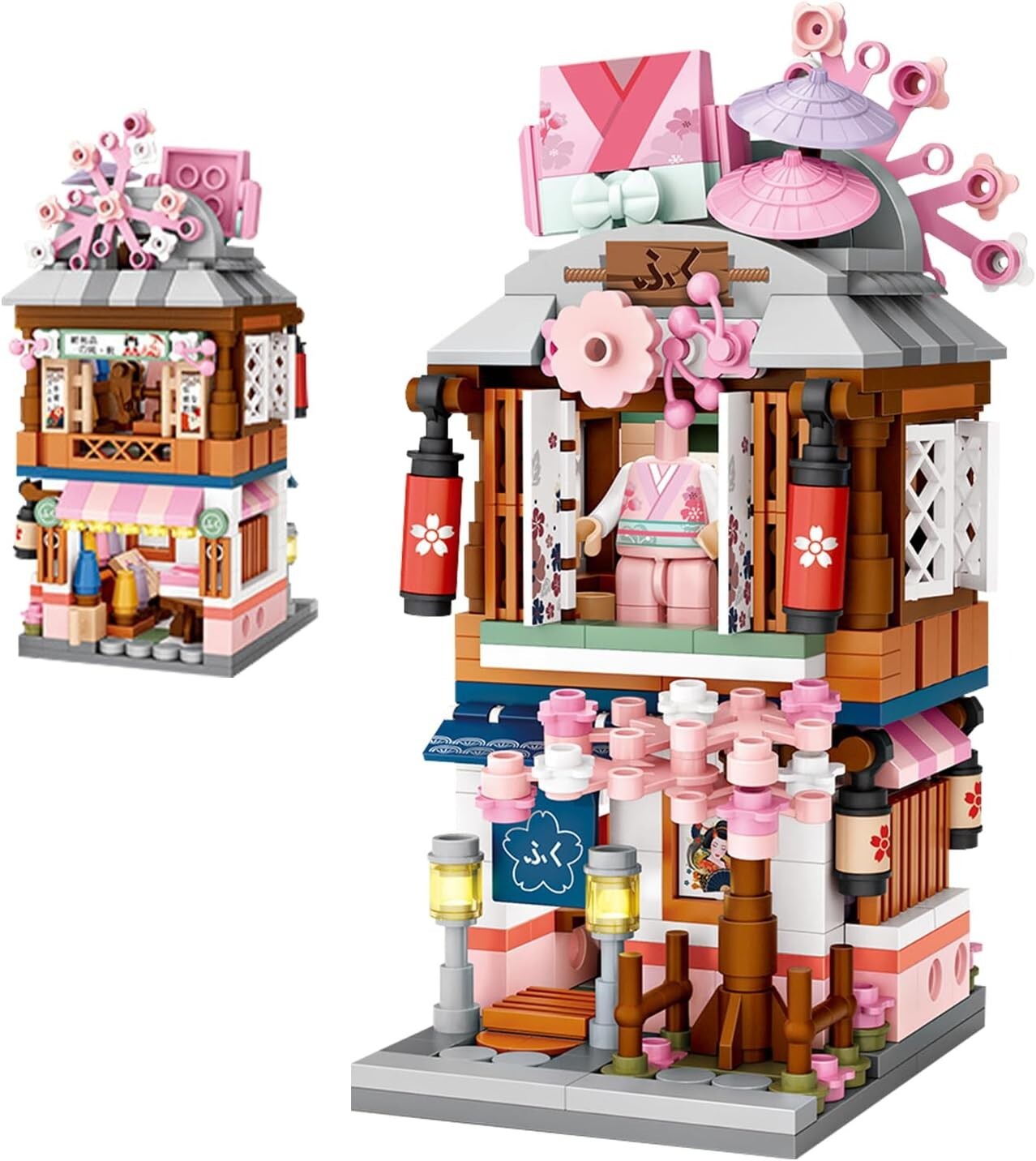 4-In-1 Japanese Street View Building Blocks Set for Creative Kids Ages 6-12