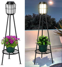 Load image into Gallery viewer, Art Deco Waterproof Solar Floor Lamps - 2 Pack with Touch Control &amp; Metal Base