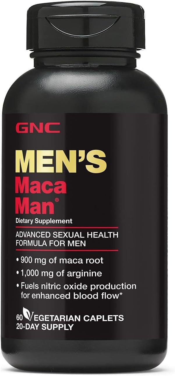 Maca Man 60 Caplets - Enhance Blood Flow & Cognition with Ginkgo Biloba Infusion
