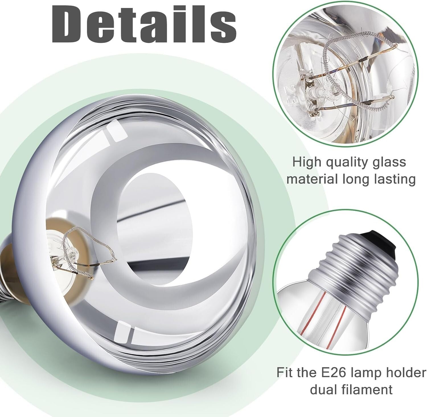 250W E26 Base Heat Lamp – 16 Clear Glass Bulbs for Reptiles & Animal Care