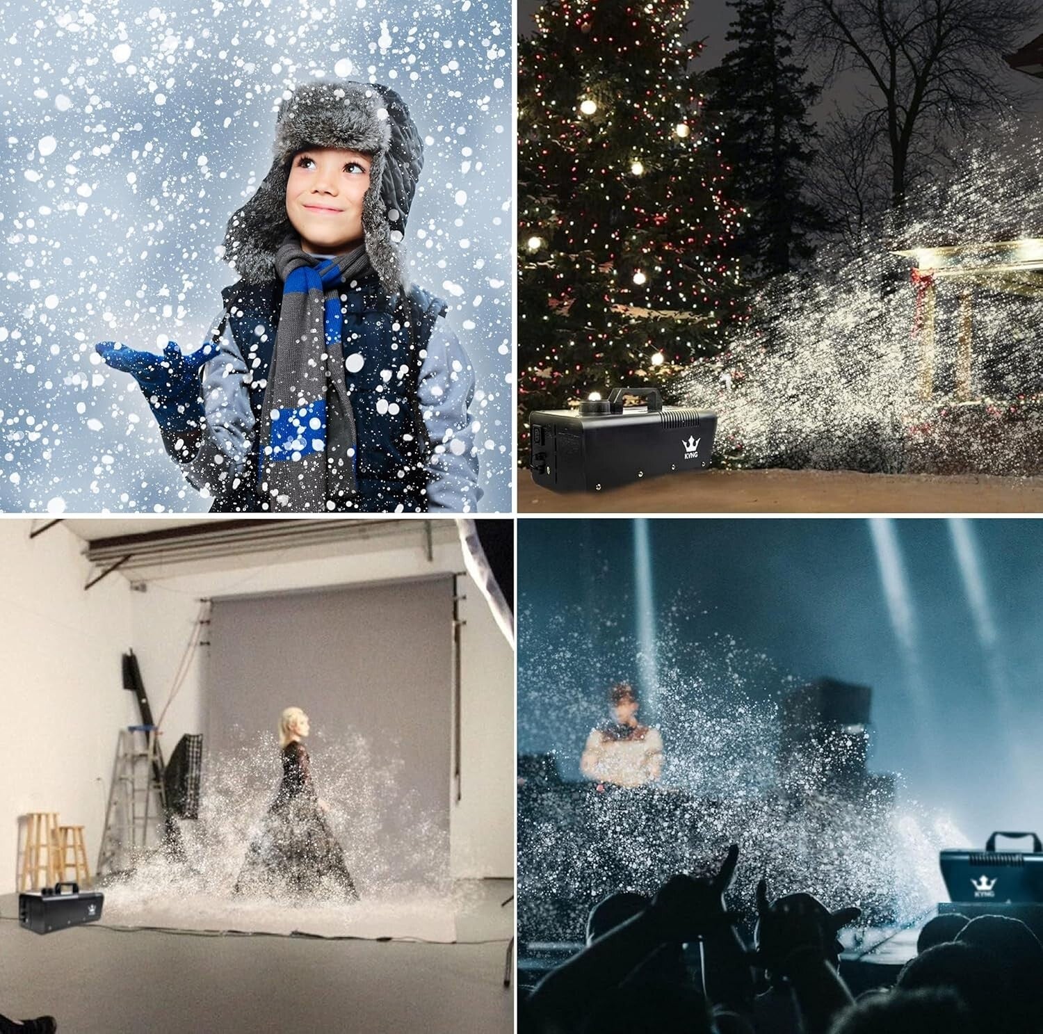 650W Wired Remote Snow Machine - Perfect for Christmas Parties & Events