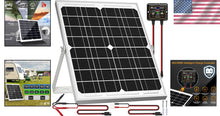 Load image into Gallery viewer, Portable 20W Solar Battery Maintainer with Charger Controller &amp; Bracket Included