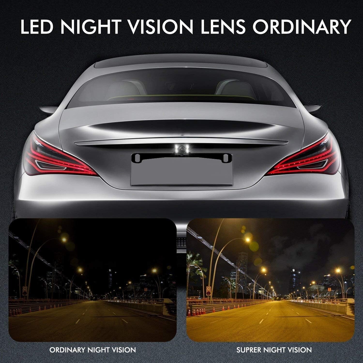 Advanced Night Vision Rearview Mirror Camera with Stable Signal & LED Support