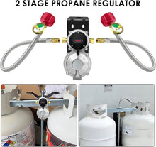 Load image into Gallery viewer, Efficient RV Propane Regulator with No-Interrupt Changeover &amp; 18" Braided Hoses