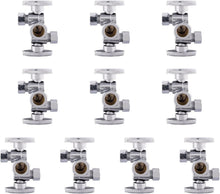 Load image into Gallery viewer, Efficient 10-Pack of Lead-Free Dual Compression Angle Stop Valves for Plumbing