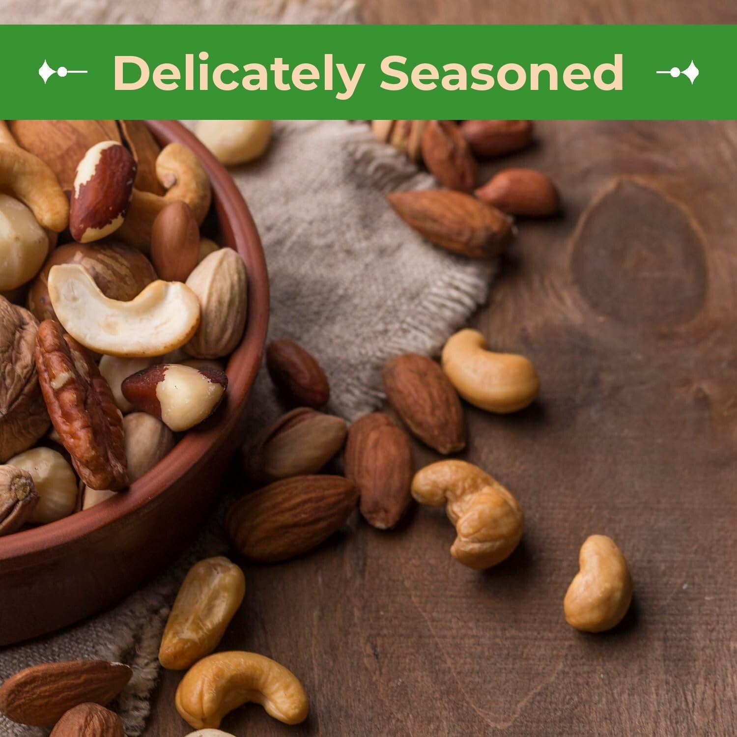 Vegan & Gluten-Free Roasted Mixed Nuts - Almonds, Cashews, Pecans & More
