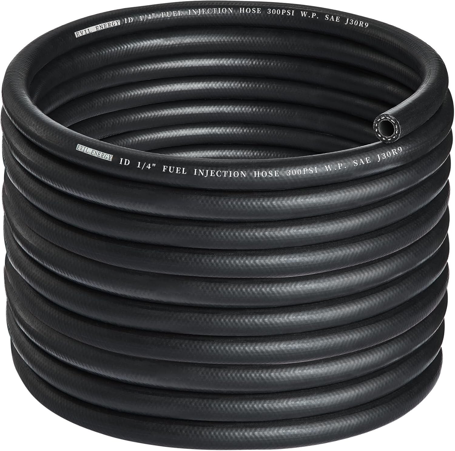 Durable 1/4 Inch Fuel Line Hose, 25FT - 1200 PSI Max Pressure & Flexible Design