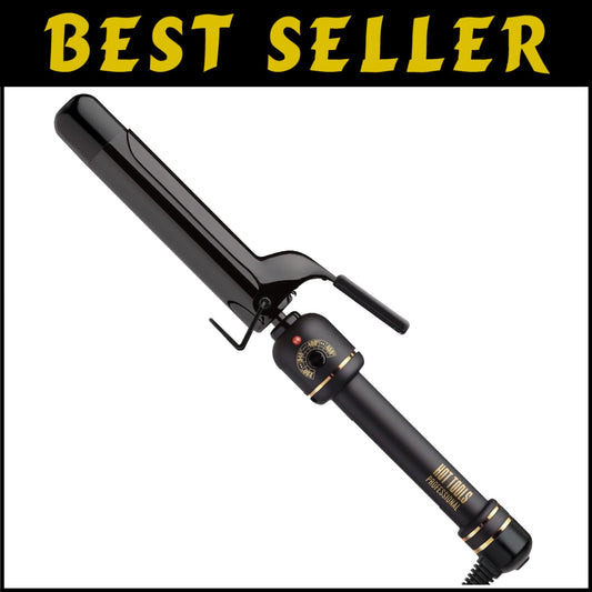 Black Gold Titanium Curling Iron - 1.25 inch for Effortless, Long-Lasting Curls