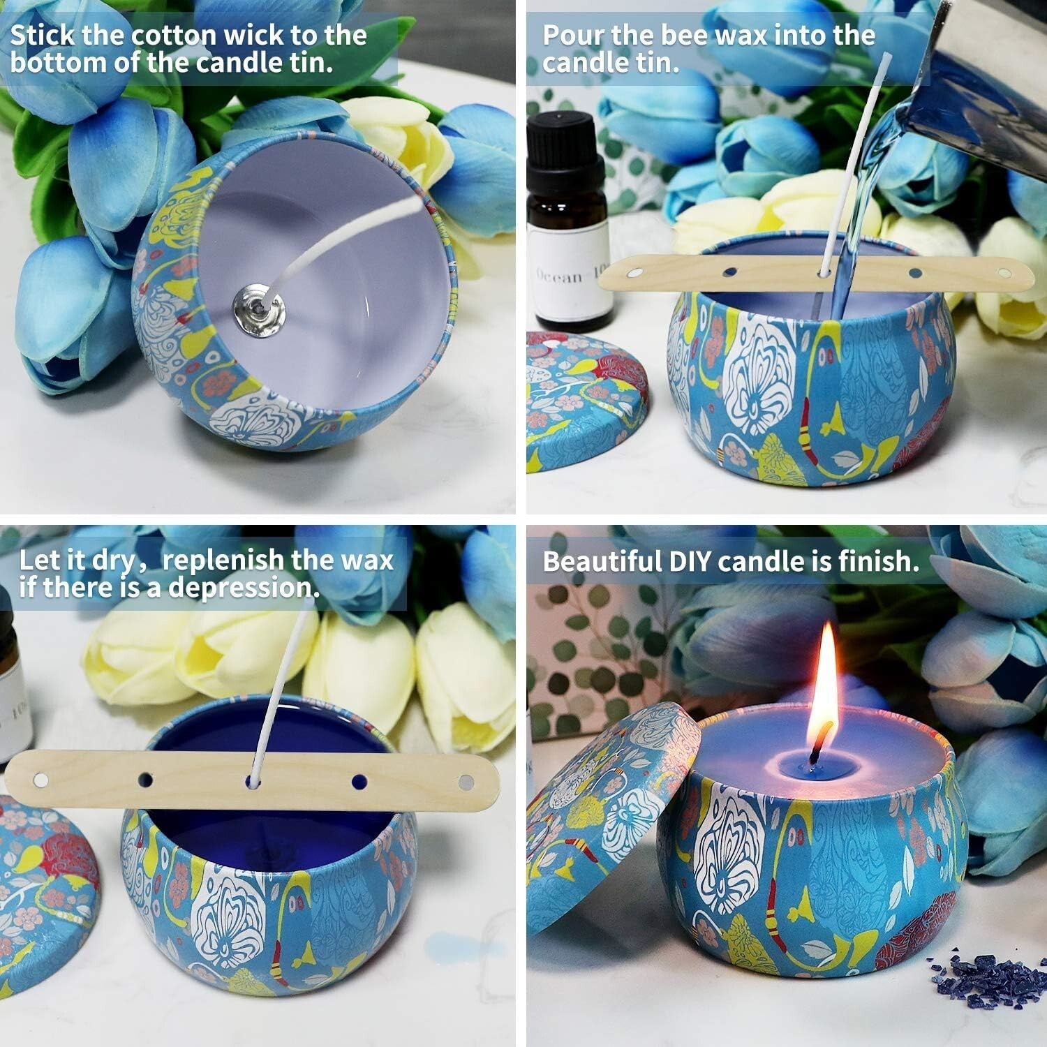 All-Season DIY Candle Making Gift Kit with Melting Pot & Fragrance Essentials