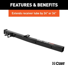 Load image into Gallery viewer, Durable Carbon Steel Hitch Receiver Adapter - 2" Shank, Black Powder Coat Finish