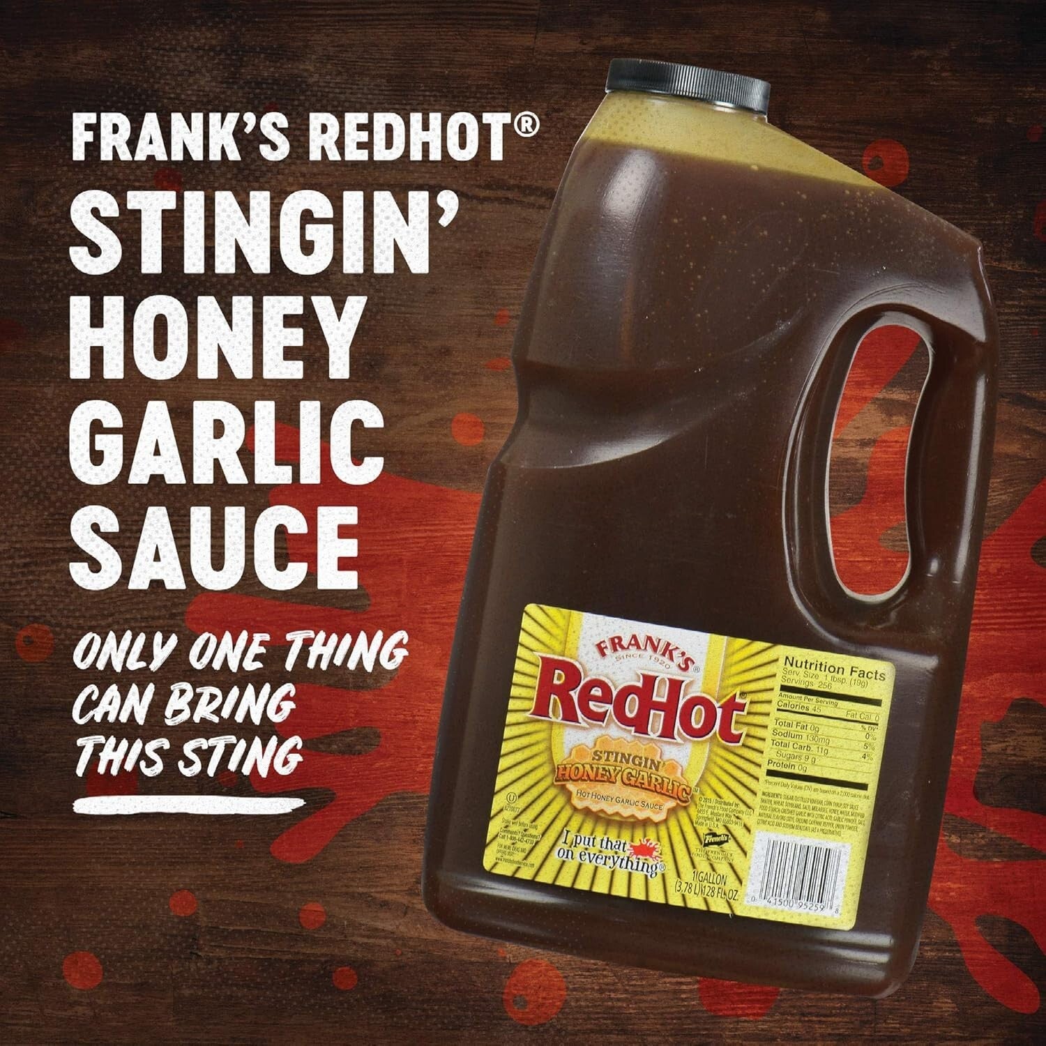 Frank's RedHot Stingin' Honey Garlic Sauce - 1 Gallon, Pack of 2 for Restaurants