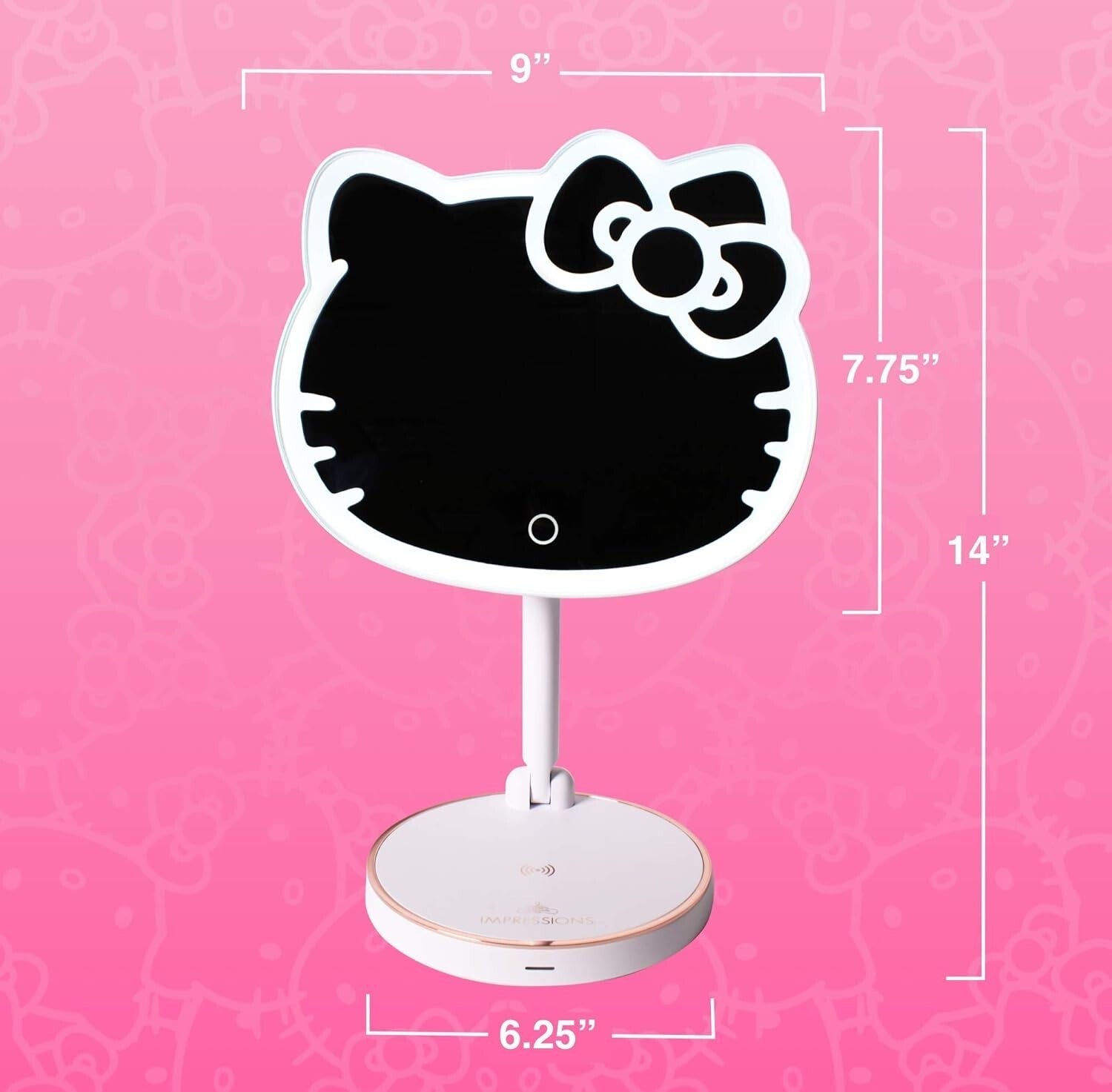 Adorable Hello Kitty Touch Sensor Makeup Mirror with Adjustable LED Brightness
