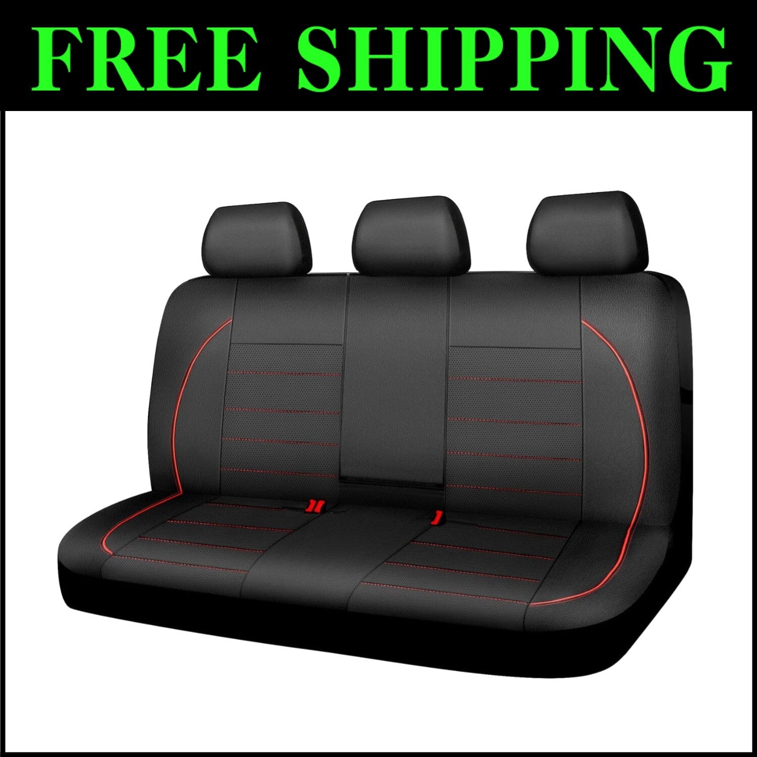 Stylish Universal Waterproof Bench Seat Cover - Faux Leather for Cars & Trucks