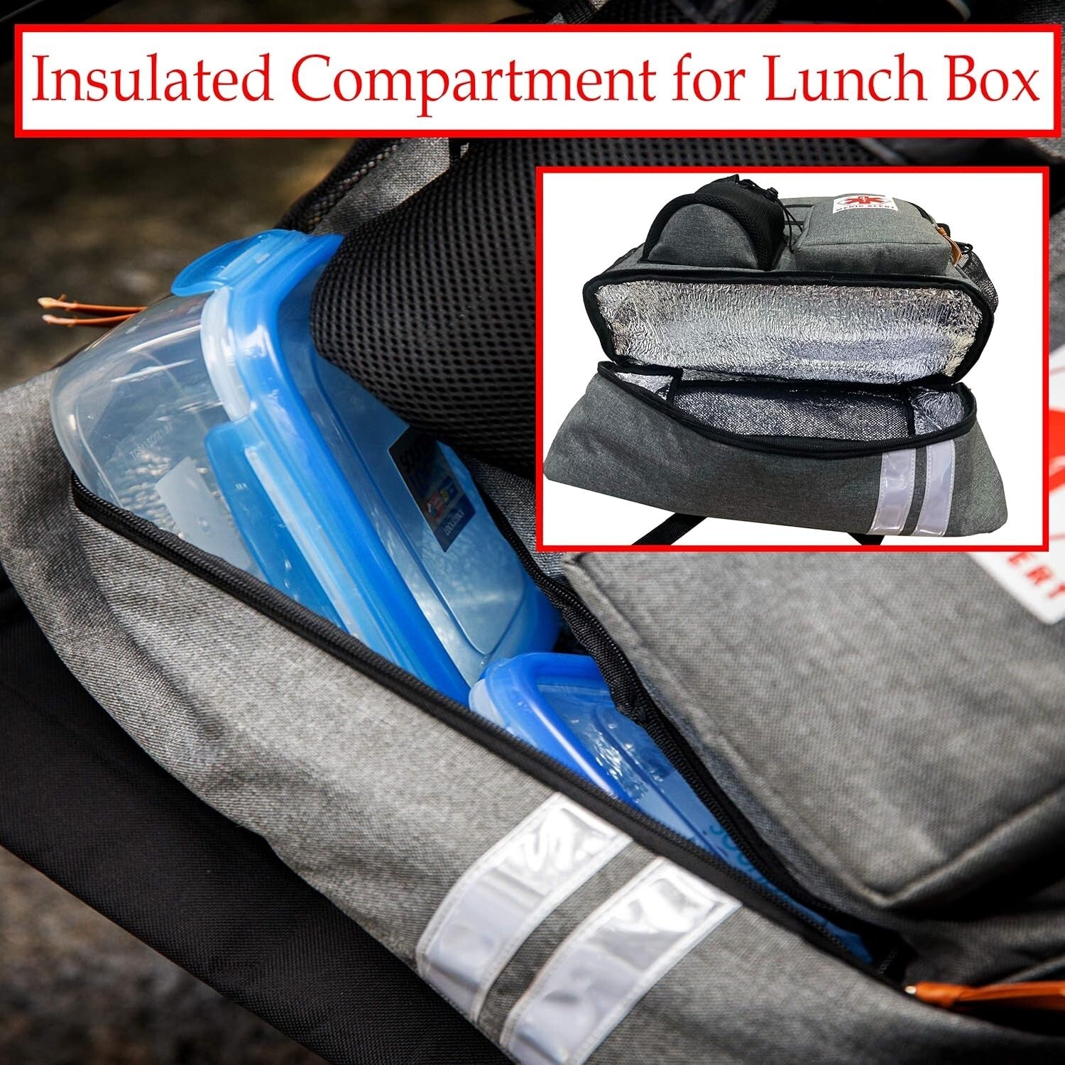 Extra-Large Scooter Wheelchair Backpack with Insulated Compartment & Cup Holder