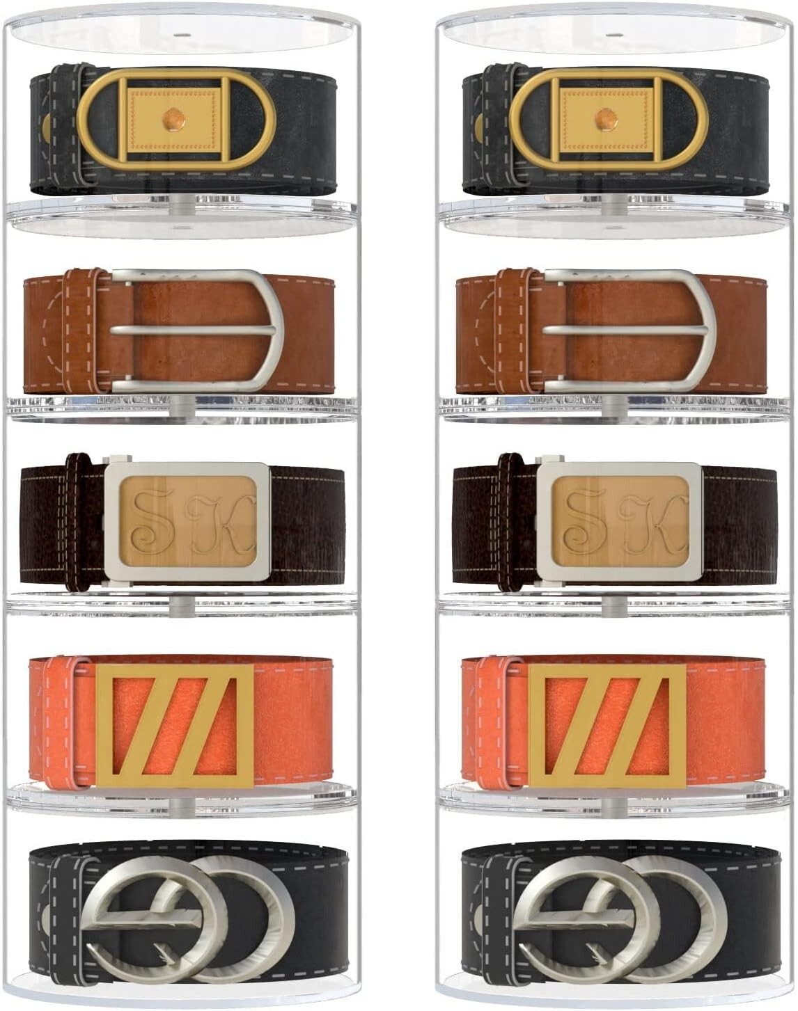 Sturdy Multi-Purpose Acrylic Storage Case – 10 Compartments for Belts & More