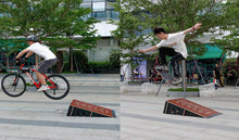 Load image into Gallery viewer, Durable Skateboard &amp; Bike Ramp - Versatile Jump Structure for Kids &amp; Scooters